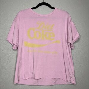 American Eagle Pink Diet Coke Graphic T-Shirt- L